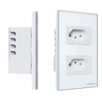 TOMADA DUPLA 10A SMART WI-FI ETS 1002 BRANCO