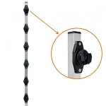 HASTE FERRO JEA 25X25 1MT CANTO (ISOLADOR/PORCA/GANCHO)