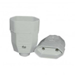 PLUG FEMEA RADIAL 2P 10A ABNT CINZA 101
