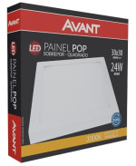 AVANT LED-PAINEL-ALU-SOBR-QUA-22-AM3000K-18W-BIV-NH1260