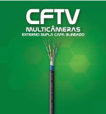 CONDUTTI CABO CFTV DC DUPLA CAPA PRETO BB300MTS