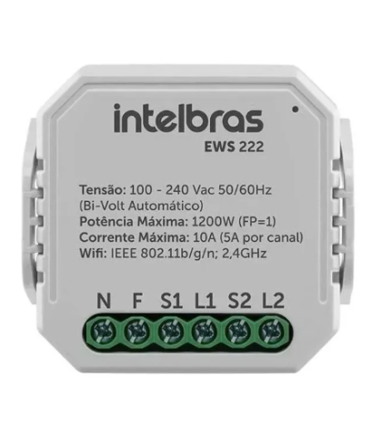 INTERRUPTOR CONTROLADOR DE CARGAS WIFI 2/2 EWS 222