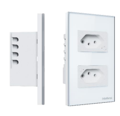 TOMADA DUPLA 10A SMART WI-FI ETS 1002 BRANCO