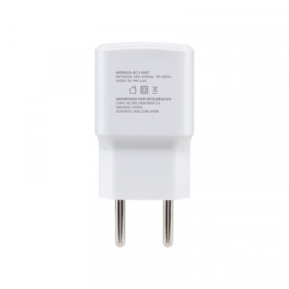 (L)CONVERSOR INTELBRAS AC/DC FONTE EC1 USB FAST BRANCO