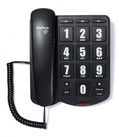 (P) TELEFONE COM FIO TOK FACIL PRETO