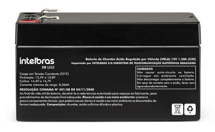 (P)BATERIA CHUMBO INTELBRAS VRLA 12V 1,2AH - XB 1212