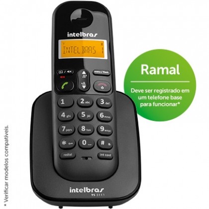 TELEFONE S/FIO INTELBRAS TS 3111 RAMAL