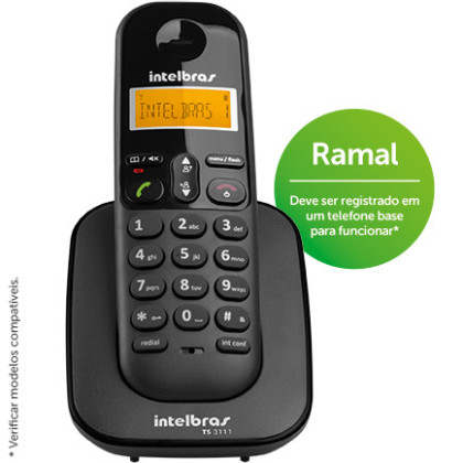 (P) TELEFONE S/FIO INTELBRAS TS 3111 RAMAL