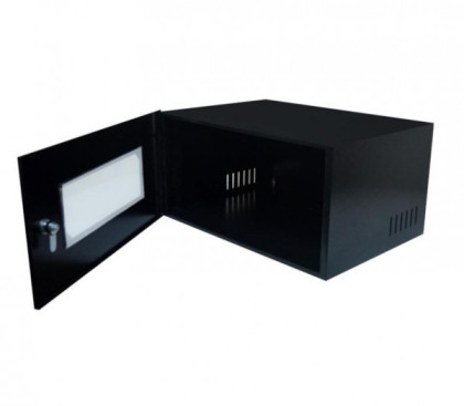 MAX ELETRON MINI RACK 19'' 5U 350MM PORTA ACR + BANDEJA  PRETO