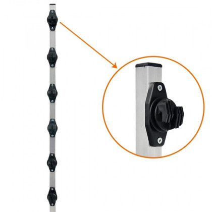 HASTE FERRO JEA 25X25 1MT CANTO (ISOLADOR/PORCA/GANCHO)