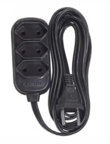 LEGRAND EXTENSAO SORT PP 3X0,75 2P+T 10A PRETO 1,3m