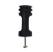 ISOLADOR PRETO CHATO COM PARAFUSO JEA