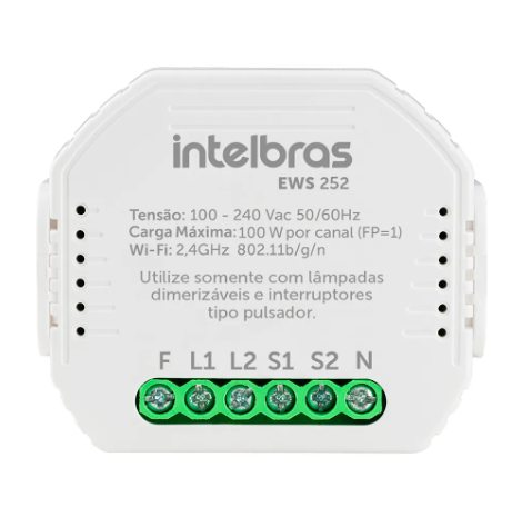 INTERRUPTOR CONTROLADOR DIMMER SMART WI-FI EWS 252