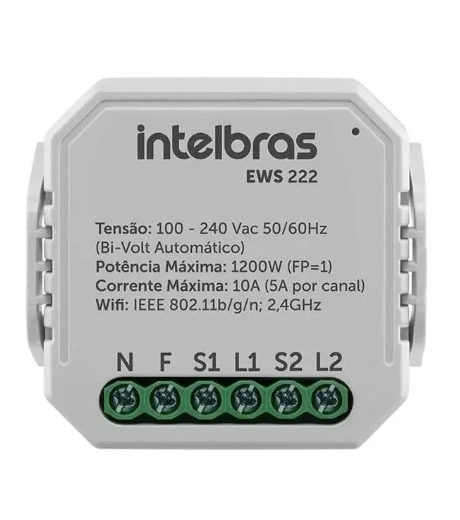 INTERRUPTOR CONTROLADOR DE CARGAS WIFI 2/2 EWS 222