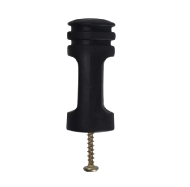 ISOLADOR PRETO CHATO COM PARAFUSO JEA