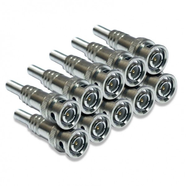 CONECTOR BNC MACHO MOLA/PARAFUSO C/10 UN