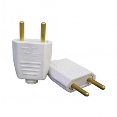 PLUG MACHO RADIAL 2P 10A ABNT CINZA 102