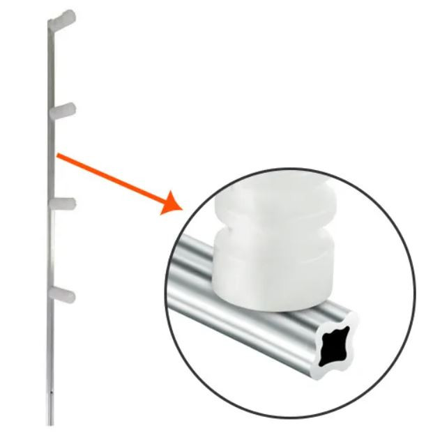 HASTE ALUMINIO JEA ESTRELA C/6 ISOLADORES