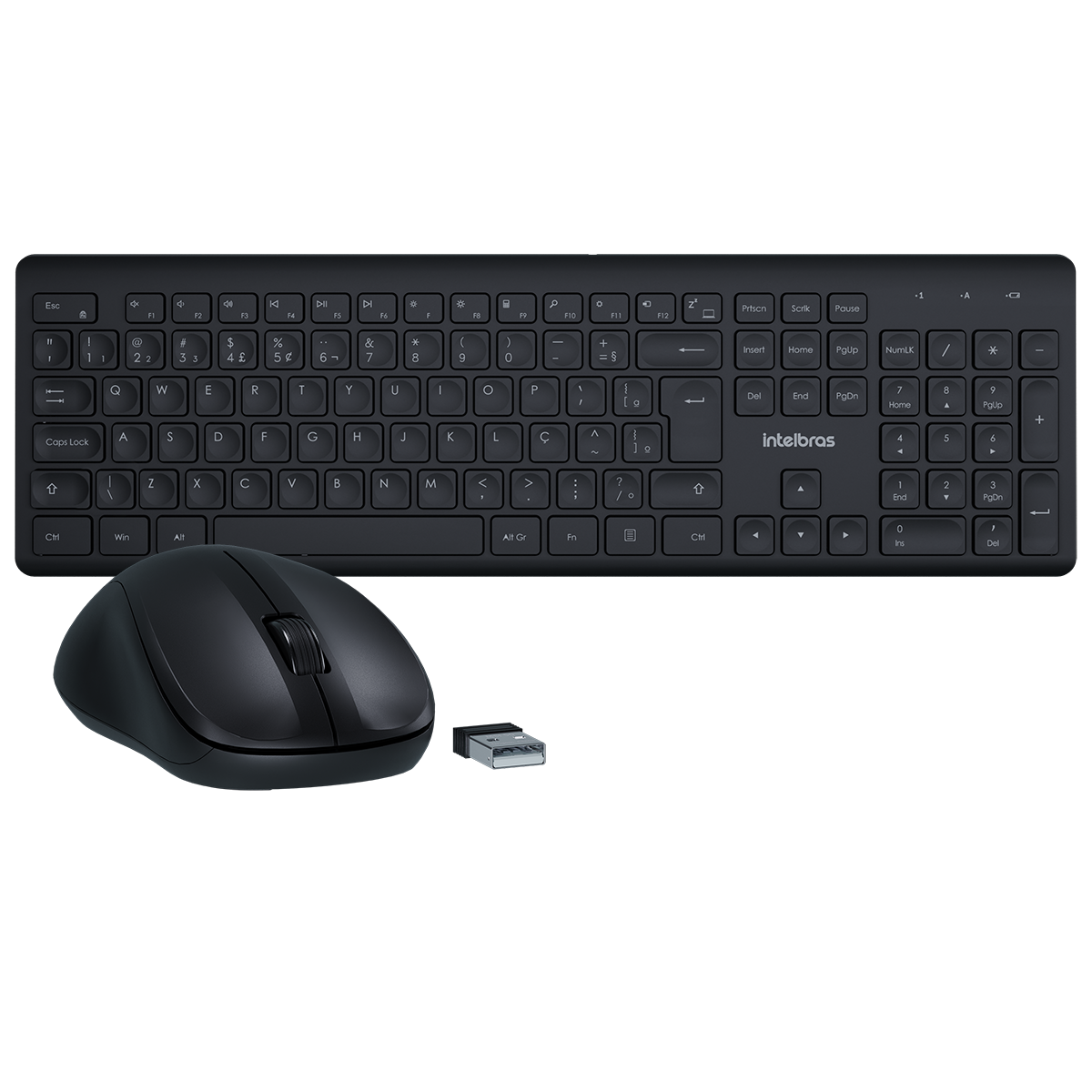 (P)COMBO TECLADO E MOUSE INTELBRAS CSI50 - SEM FIO PRETO