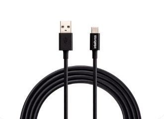 (P) CABO USB - LIGHTNING 1,2M PVC PRETO EUAL 12PP